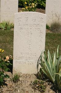 Tincourt New British Cemetery - Liu Te Sheng, 
